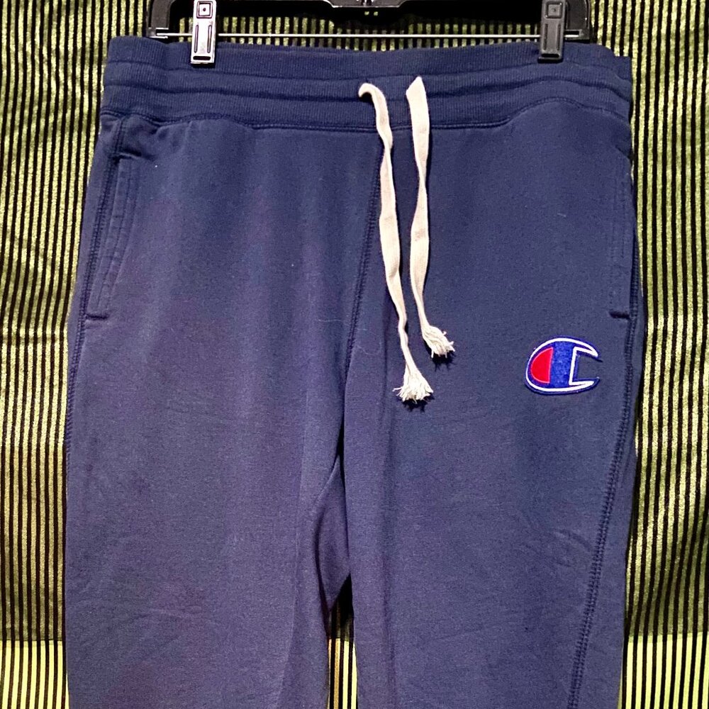 Large Navy Blue Champion Sweatpants